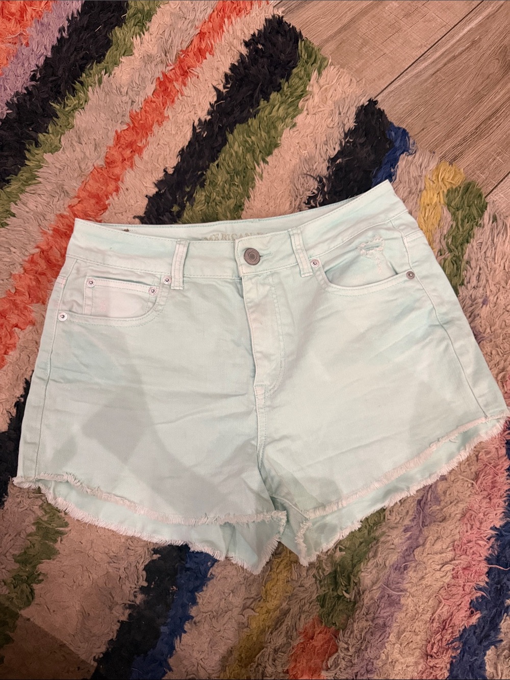 American Eagle Outfitters Mint Green Denim Shorts